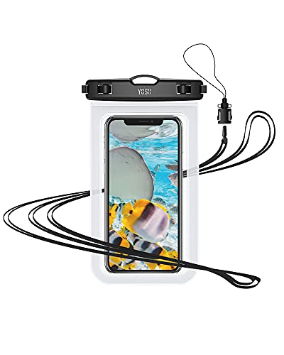 YOSH wasserdichte Handyhülle, 7 Zoll Handytasche Wasserdicht Tasche Beutel Beachbag Schwimmen Unterwasser Hülle Universal fürs iPhone 13 12 11 Pro Max XS Max X 8, Samsung A73 A53 A50, Huawei P50 Usw