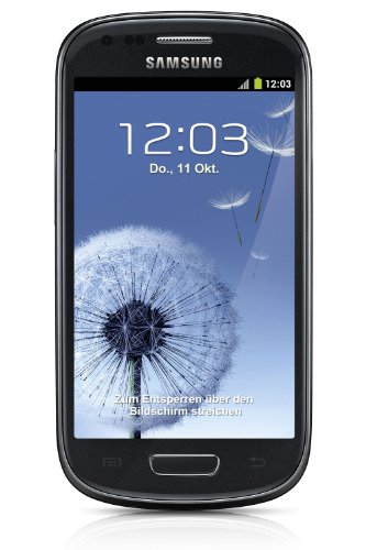 Samsung Galaxy S3 mini I8190 Smartphone (10,2 cm (4 Zoll) AMOLED Display, Dual-Core, 1GHz, 1GB RAM, 5 Megapixel Kamera, Android 4.1) sapphire-black