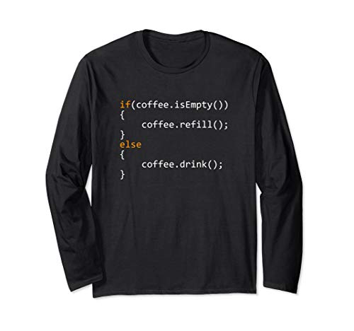 Programmierer Kaffee Coding Programmer Coffee Langarmshirt