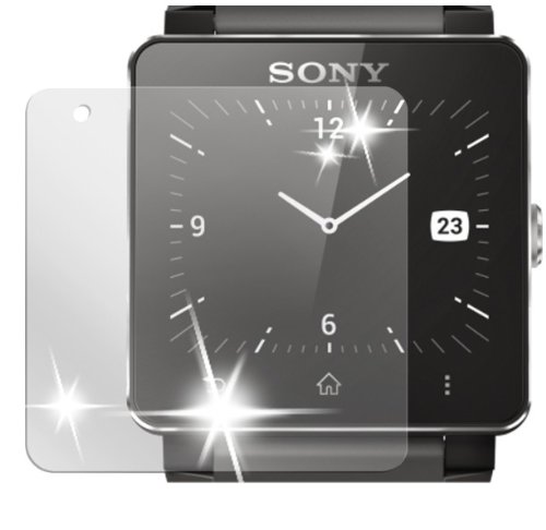 dipos I 2X Schutzfolie klar kompatibel mit Sony Smartwatch 2 Folie Displayschutzfolie