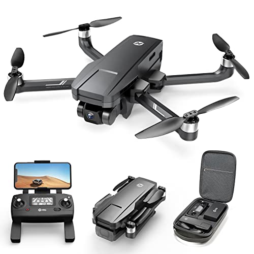 Holy Stone 2-Achsen Gimbal Drohne mit Kamera 4k EIS für Erwachsene Anfänger, HS720G Faltbar FPV RC Quadcopter mit GPS Follow Me Funktion, bürstenlosem Motor,5G Übertragung,Optical Flow,Smart Rückkehr