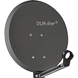 DUR-line DSA 40cm Anthrazit Hochleistungs Hart-Aluminium Spiegel - [Sat-Antenne, Satellitenschüssel, Camping, Balkon, Mini, Boot]