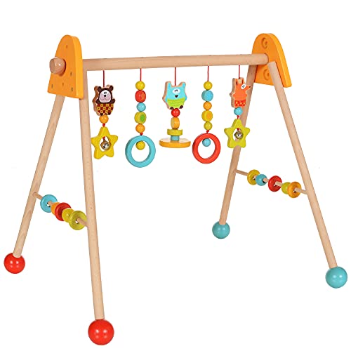 LCP Kids Baby Spielbogen Holz Trapez, Hängespielzeug höhenverstellbar