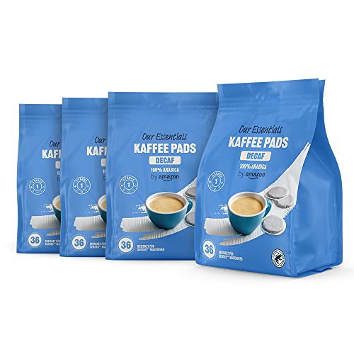 by Amazon Kaffee Pads Decaf 100% Arabica, Geeignet für Senseo Maschinen, 4 x 36 Pads