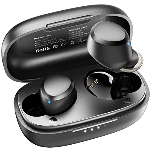 TOZO A1 Mini Wireless Ohrhörer Bluetooth 5.3 in Ear Leichte Kopfhörer Kabellos Eingebautes Mikrofon, Immersiver Premium-Sound Fernverbindungs-Headset (kompatibel für kleine Ohren), Schwarz
