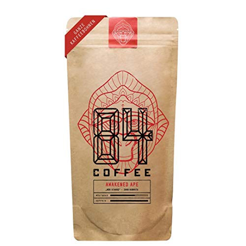 84 Coffee - Vietnamesischer Kaffee - Awakened Ape - Dunkel geröstet - 100% Robusta -fairer & direkter Handel - frisch & schonend geröstet - Kaffeebohnen (250g - Ganze Bohnen)