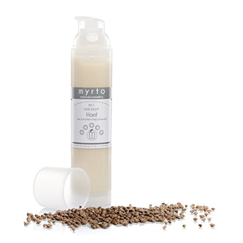 myrto – Bio Hair Balm Hanf | Leave-in Haarkur für geschmeidiges + glänzendes Haar - ohne Alkohol, Silikone und Sulfate - vegan - 100 ml