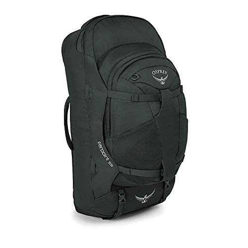 Osprey Farpoint 55 Reisetasche für Männer, mit abnehmbarem 13-Liter-Tagesrucksack - Volcanic Grey (M/L)