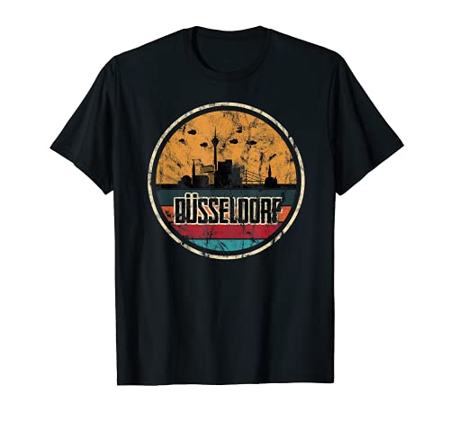 Düsseldorf Skyline Design Silhoutte Düsseldorf T-Shirt