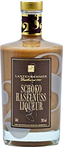 Lantenhammer – Schoko-Haselnuss Liqueur 20% Vol. (1x 500ml) | Likör aus Bayern | Von Natur aus Laktosefrei