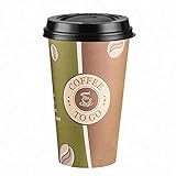 100 Stk. Kaffeebecher Premium Coffee to go mit Deckel, Pappe beschichtet 400 ml