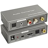 HDMI ARC Adapter Digital Analog Wandler HDMI ARC Audio Extractor Koaxial Optical zu SPDIF Koaxial Optical Cinch L/R Stereo Ausgang 3,5mm für Verstärker, Soundbar, Heimkinosystem usw