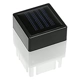 Xpccj Solar-Pfostenleuchten mit klarer Linse, Außenleuchte für Zaun, Deck oder Terrasse, modernes lichtdurchlässiges Design, solarbetriebene LED-Lichter