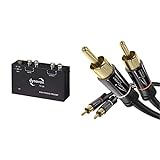 Dynavox TC-20 Phono-Vorverstärker, kompaktes Metall-Gehäuse, für Plattenspieler mit MM-Abtast-Systemen, schwarz, 10.5x6.5x3.2cm & KabelDirekt - Cinch Audio Kabel - 0,5m