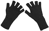 Strick-Handschuhe, schwarz, ohne Finger, Größe XL