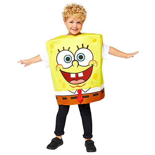 Amscan - Kinderkostüm Spongebob Schwammkopf, quadratischer Anzug, Serie, Karneval, Motto-Party