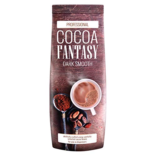 Cocoa Fantasy Dark Smooth Kakao, 2kg Trinkschokolade, Instant Kakaopulver, weicher und cremiger Geschmack, 27% Kakaoanteil