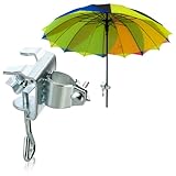 com-four® Sonnenschirmständer - Sonnenschirmhalter für Balkongeländer oder Tisch - Schirmständer für Balkon und Terrasse, (Ø 19-32mm) 01 Stück