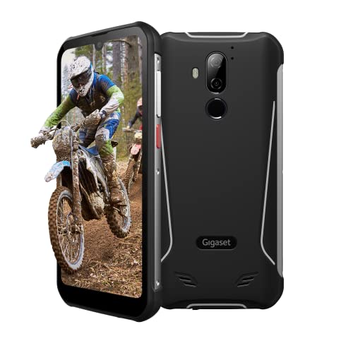Gigaset GX290 Plus Outdoor Smartphone - wasserdicht IP68, Military Standard 810G - Display Corning Gorilla Glas 3-6200mAh Akku, Schnellladefunktion - 64GB+4GB Ram - Android 10 - Black/Titanium Grey