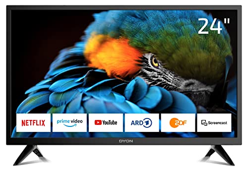 DYON Smart 24 XT 60 cm (24 Zoll) Fernseher (HD Smart TV, HD Triple Tuner (DVB-C/-S2/-T2), Prime Video, Netflix & HbbTV)
