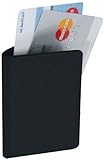HERMA 5548 RFID Blocker Kartenhülle für 2 Karten schwarz, NFC Schutzhülle zum Schutz für Kreditkarte, Personalausweis, EC Karte, Reisepass, Kreditkarte-Etui aus Plastik Kunststoff