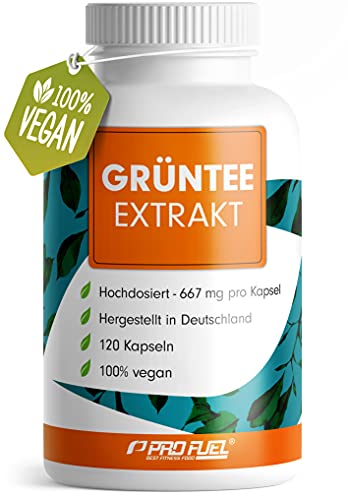 Grüntee Extrakt 120x Grüner Tee Kapseln - 1333 mg pro Tag, davon 600 mg EGCG - Grüntee Kapseln hochdosiert + Schwarzer Pfeffer - Grüner Tee Extrakt mit 98% Polyphenolen - 100% vegan - Made in Germany