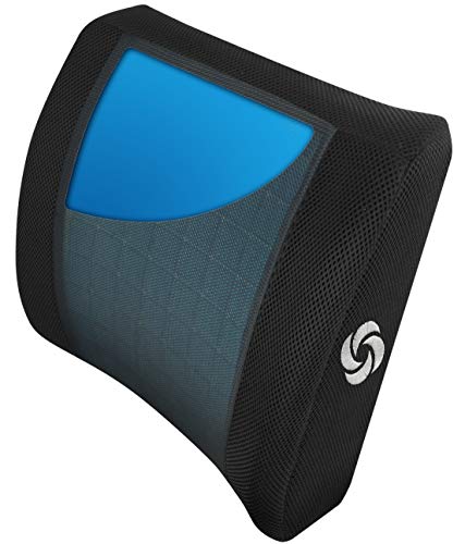 Samsonite SA6086 - Lumbar Support Pillow with Mild Cooling Gel [Cooling effect is subjective, and varies by personal sensitivity] - Helps Relieve Lower Back Pain - Premium Memory Foam