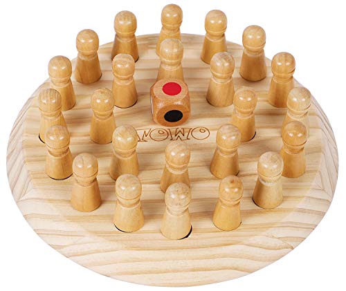 Toys of Wood Oxford Gedächtnisspiel Memory - Brettspiel aus qualitativem Holz für die ganze Familie - 24 Figuren und 1 Würfel - Montessori-Spiel
