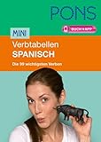 PONS Mini-Verbtabellen Spanisch: Die 99 wichtigsten Verben: Die 99 wichtigsten Verben. Buch mit App