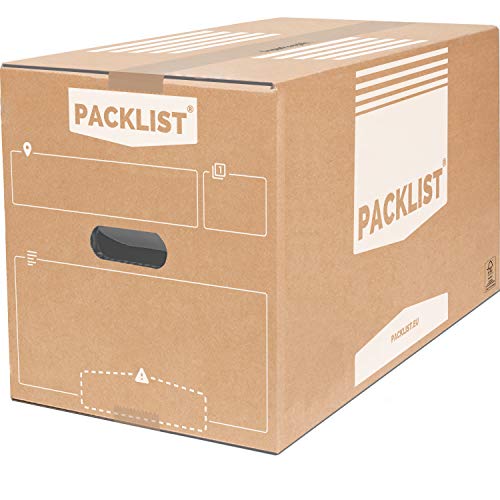 PACKLIST Umzugskartons 10 Stück - Anpassbare Karton Box + APP für Ihren Umzug - Umzugskartons groß 50x30x30 cm. Hochwertige Archivboxen Karton Umweltfreundlich und FSC-Zertifiziert - Moving Boxes