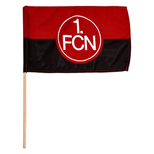 1. FC Nürnberg FCN Fahne Flagge Mini rot-schwarz mit Holzstab 45 x 30 cm Lizenzprodukt