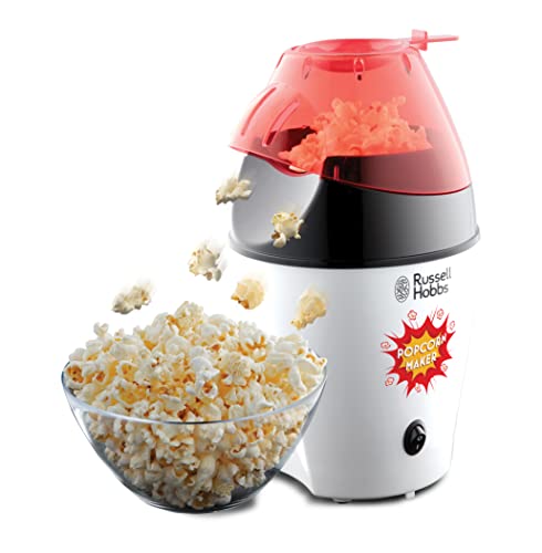 Russell Hobbs Popcornmaschine [Testsieger] Fiesta (Heißluft Popcorn Maker, ohne Fett & Öl, inkl. Messlöffel), 1200 Watt, 24630-56