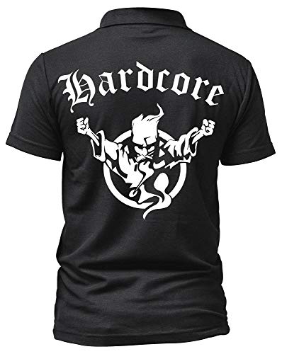 uglyshirt Premium Hardstyle Shirt - Electro - Hardcore Poloshirt - Techno - Rave - Festivalshirt für Herren - 100% Baumwolle