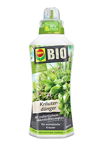 COMPO BIO Kräuterdünger für alle Gewürzpflanzen und Kräuter, Natürlicher flüssiger Spezial-Dünger, 500 ml