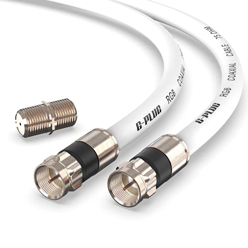 G-PLUG Antennenkabel 2m - TV Kabel – Verlängerung für Sat Kabel F Stecker Koaxialkabel geeignet für TV, HDTV, Radio, DVB-T, DVB-C, DVB-S, DVB-S2 / Full HD –Doppelgummi und RG6 Pressverbinder