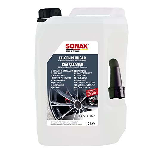 SONAX PROFILINE FelgenReiniger säurefrei (5 Liter) entfernt Bremsstaub von Stahl- sowie Leichtmetallfelgen | Art-Nr. 02305000