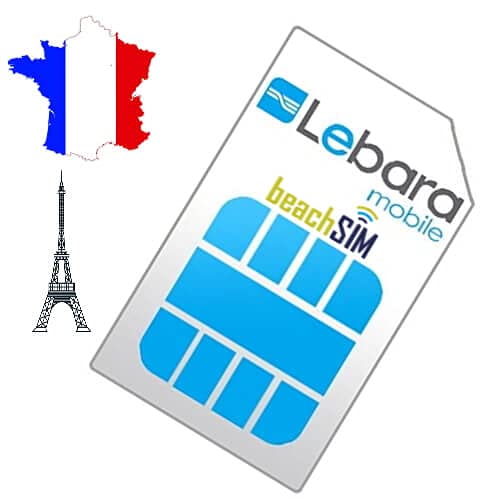 Frankreich Prepaid SIM-Karte Lebara von beachsim