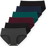 INNERSY Damen Unterwäsche Weich Baumwolle Unterhosen Bequem Hipster Slips 6er Pack (M/40 EU, Spätherbst)