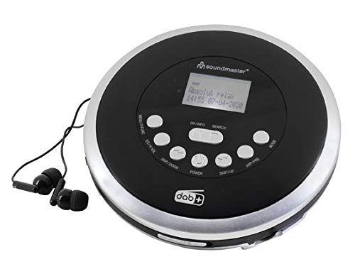 Soundmaster CD9290SW DAB UKW Radio und CD/MP3-Player mit Akkulade- und Hörbuchfunktion