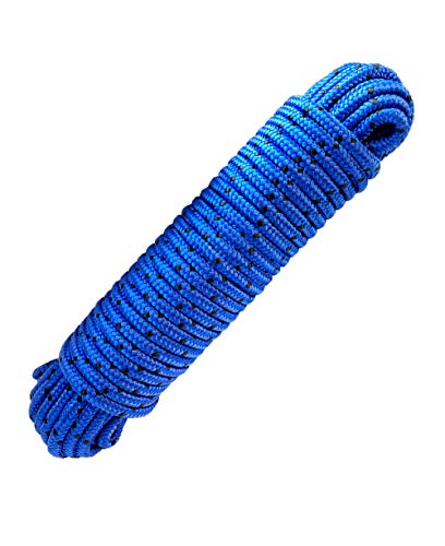 Green Home - Seil 8 mm 20 m Polypropylenseil blau / schwarz - Bruchlast: 700kg, 20 m x 8 mm