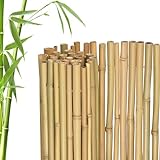 jarolift Premium Sichtschutzmatte Bambus, Nachhaltiger Sichtschutz für Balkon Terrasse Garten, Windschutz, Sichtschutzzaun, 80 x 300 cm, Natur