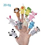 LivDeal Fingerpuppen [20-TLG]Baby Mitgebsel Kindergeburtstag Finger Plüschtier Set Jungen und Mädchen Geschenke für Oster und Kinderparty