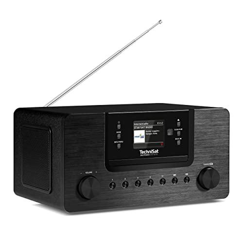 TechniSat DIGITRADIO 570 CD IR – Stereo DAB+ Internetradio (CD-Player, WLAN, UKW, Bluetooth-Audiostreaming, Spotify, USB, Wecker, Wifi Streaming, AUXin, Equalizer, Fernbedienung, 2 x 5 Watt) schwarz