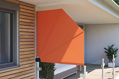 empasa Balkonfächer Sichtschutz Sonnenschutz Balkonsichtschutz Balkonmarkise Trennwand mit Wandhalterung, Verschiedene Größen und Farben
