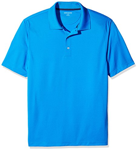 Amazon Essentials Herren Poloshirt Regular-fit Quick-dry Stripe Golf Polo Shirt, Blau (Electric Blue), XL