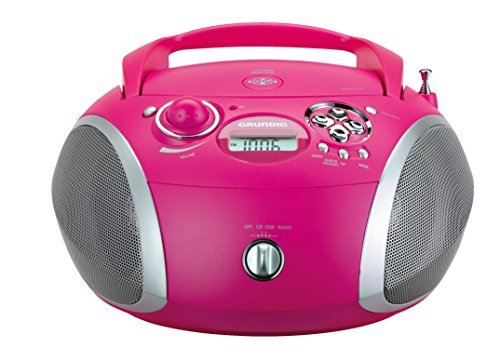 Grundig GRB 2000 Tragbare Radio Boombox pink/silber