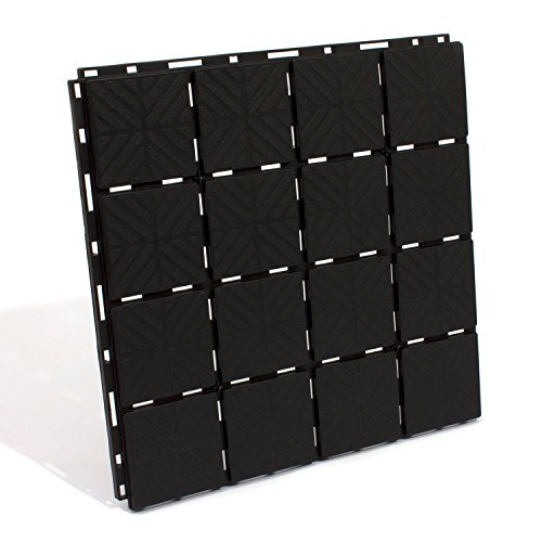 gehwegplatten platten 1,5 qm kunststoff bodenplatten terassenplatten beetplatten schwarze trittfläche