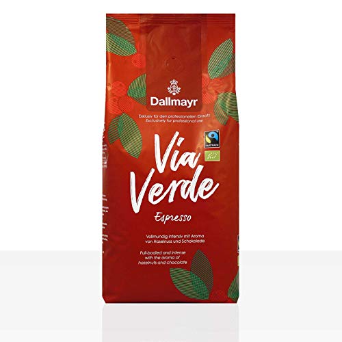Dallmayr Via Verde Espresso Bio Fairtrade - 6 x 1kg Kaffee ganze Bohne