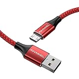 Micro USB Kabel 3M 2.4A Android Schnellladekabel ANMIEL Micro Datenladekabel Nylon USB Ladekabel für Samsung Galaxy S7 S6 S5 J7,Huawei, Sony,LG,Kindle Fire,Fire HD Tablets,PS4,Nexus,HTC,Nokia