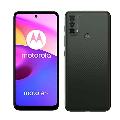 Motorola moto e40 Smartphone (6,5'-Display, 48-MP-Kamera, 4/64 GB, 5000-mAH, Dual-SIM, Android 11) Dunkelgrau TV-Now-Gutschein [Exkl. bei Amazon]
